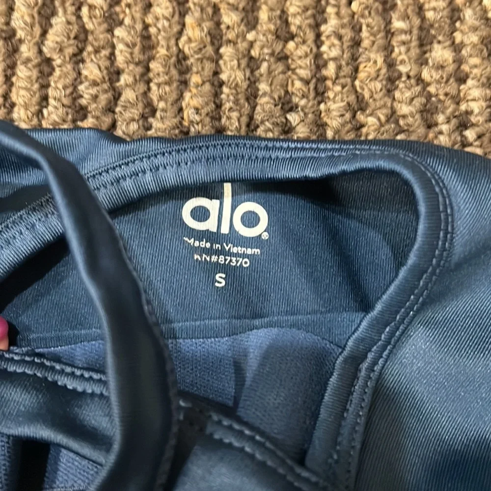 Alo Yoga REFLECTION Blue Glossy Tank size S